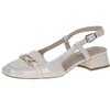 Image de CAPRICE Mocassins Slingback Femme en Cuir Petit Talon, Crème (Snow Naplak), 38 EU