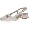 Image de CAPRICE Mocassins Slingback Femme en Cuir Petit Talon, Crème (Snow Naplak), 38,5 EU