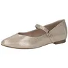 Image de CAPRICE Ballerines Femme en Cuir mit Klettverschluss, Or (Offwh/Lt Gold), 36 EU