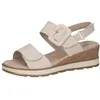 Image de CAPRICE Sandales à Talon Femme en Cuir avec Semelle intérieure, Beige (Snow Nubuc), 41 EU