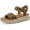 Image de Tamaris Comfort sandales plates femme cuir plateformes, Leopard, 37 EU
