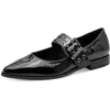 Image de Marco Tozzi 2-22128-45 Ballerines pour Femme Noir Brevet 38 EU, Imprimé Noir, 38 EU