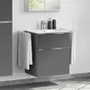 Image de evineo ineo4 Meuble bas l: 60 cm, 2 tiroirs, avec poignée, pour vasque evineo ineo,, BE0200AN,