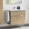 Image de evineo ineo4 Meuble bas l: 80 cm, 2 tiroirs, avec poignée, pour vasque evineo ineo,, BE0201OA,