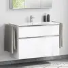 Image de evineo ineo4 Meuble bas l: 100 cm, 2 tiroirs, avec poignée, pour vasque evineo ineo,, BE0202WH,