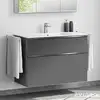 Image de evineo ineo4 Meuble bas l: 100 cm, 2 tiroirs, avec poignée, pour vasque evineo ineo,, BE0202AN,
