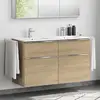 Image de evineo ineo4 Meuble bas l: 120 cm, 4 tiroirs, avec poignée, pour plan vasque double evineo ineo,, BE0203OA,