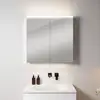 Image de neoro n50 | n50T46 Armoire de toilette l : 80 cm, 2 portes, avec éclairage, BN0473MI,