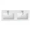 Image de neoro n50T46 edge Plan vasque double ultra plat l : 120,5 P : 46 cm, BN0057WH,