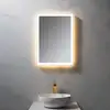 Image de neoro n50 Metal Touch Miroir avec éclairage l : 50 cm, éclairage sur le pourtour, direct + indirect, BN0025MI,