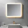 Image de neoro n50 Metal Touch Miroir avec éclairage l : 80 cm, éclairage sur le pourtour, direct + indirect, BN0027MI,