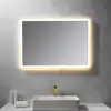 Image de neoro n50 Metal Touch Miroir avec éclairage l : 100 cm, éclairage sur le pourtour, direct + indirect, BN0028MI,