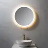 Image de neoro n50 Metal Touch Miroir avec éclairage Ø 60 cm, éclairage sur le pourtour, direct + indirect, BN0033MI,