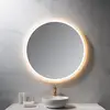 Image de neoro n50 Metal Touch Miroir avec éclairage Ø 100 cm, éclairage sur le pourtour, direct + indirect, BN0035MI,