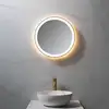 Image de neoro n50 Metal Touch Miroir avec éclairage Ø 50 cm, éclairage sur le pourtour, direct + indirect, BN0044MI,