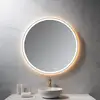 Image de neoro n50 Metal Touch Miroir avec éclairage Ø 100 cm, éclairage sur le pourtour, direct + indirect, BN0047MI,