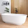 Image de rivea Izumi Baignoire en îlot L : 158 l : 73 H : 49,5 cm, avec surface facile à nettoyer, BR0555WH,