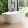 Image de rivea Malie Baignoire en îlot L : 150 l : 74 H : 50,7 cm, avec surface facile à nettoyer, BR0556WH,