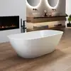 Image de rivea Malie Baignoire en îlot L : 160 l : 75 H : 48 cm, avec surface facile à nettoyer, BR0557WH,