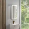 Image de rivea Dia Armoire de toilette l : 40 cm, 1 porte, charnières à gauche, avec éclairage, BR0534MI,