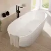 Image de rivea Malie Baignoire en îlot L : 180 l : 81 H : 60 cm, avec surface facile à nettoyer, BR0573WM,