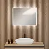 Image de rivea Kanya Miroir avec éclairage l : 80 cm, éclairage direct et indirect sur le pourtour, BR2021MI,