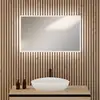 Image de rivea Kanya Miroir avec éclairage l : 100 cm, éclairage direct et indirect sur le pourtour, BR2022MI,