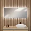 Image de rivea Kanya Miroir avec éclairage l : 140 cm, éclairage direct et indirect sur le pourtour, BR2024MI,