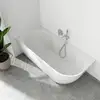 Image de evineo ineo4 Baignoire d’angle L : 170 l : 80 cm, angle gauche de la pièce, BE4026WH,