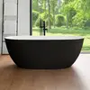 Image de rivea Malie Baignoire en îlot L : 167 l : 81 H : 60 cm, avec surface facile à nettoyer, BR0622WMBM,
