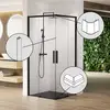 Image de rivea Dia Set de finition pour porte coulissante en 2 parties en accès d’angle, BR0631BM,