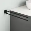Image de Viverso x cube Porte-serviettes de toilette 2 bras, pivotant, VC4400MB,