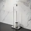 Image de Viverso x match Ensemble porte-papier toilette et brosse WC, VU3102BN,