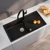 Image de evineo line 350 Évier de cuisine avec surface de dépose latérale l: 100 P: 50 cm, ELD100LBL,