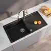 Image de evineo line 350 Évier de cuisine avec surface de dépose latérale l: 100 P: 50 cm, ELD100LAN,