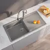 Image de evineo line 350 Évier de cuisine avec surface de dépose latérale l: 100 P: 50 cm, ELD100LGR,