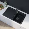Image de evineo line 100 Évier de cuisine avec surface de dépose latérale l: 86 P: 50 cm, réversible, FOD100AN,