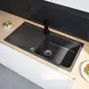 Image de evineo line 100 Évier de cuisine avec surface de dépose latérale l: 100 P: 50 cm, FOD100LAN,