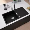 Image de evineo line 200 Évier de cuisine avec surface de dépose latérale l: 100 P: 51 cm, MAD100LBL,