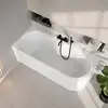 Image de evineo ineo3 Baignoire d’angle avec trop-plein à fente, L : 180 l : 75 H : 60 cm, angle gauche de la pièce, BE4085WH,