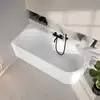 Image de evineo ineo3 Baignoire d’angle avec trop-plein à fente, L : 180 l : 75 H : 60 cm, angle gauche de la pièce, BE4085WM,