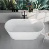 Image de evineo ineo3 Baignoire îlot avec trop-plein à fente, L : 165 l : 75 H : 60 cm, BE4086WH,