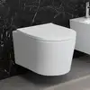 Image de Cuvette suspendue à fond creux neoro n60 avec technologie de chasse innovante SilentPowerFlush et revêtement neoroClean, sans bride, BN0754WH,