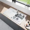 Image de evineo m40 Évier de cuisine avec surface de dépose latérale l: 86 P: 50 cm, EV2003,