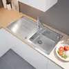 Image de evineo m40 Évier de cuisine avec surface de dépose latérale l: 100 P: 50 cm, EV2005,