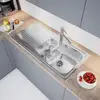 Image de evineo m40 Évier de cuisine avec demi-cuve et surface de dépose l: 100 P: 50 cm, EV2007,