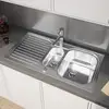 Image de evineo m40 Évier de cuisine avec demi-cuve et surface de dépose l: 100 P: 50 cm, EV2008,