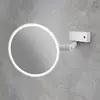 Image de Viverso Zoom me Miroir cosmétique à grossissement x 5, température de couleur de l’éclairage réglable sur batterie rechargeable USB-C, VM6401MW,