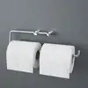 Image de Viverso x steel Porte-papier toilette double, ouvert et mobile, VX2102BS,