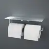 Image de Viverso x steel Porte-papier toilette double avec tablette, mobile, VX2203BS,